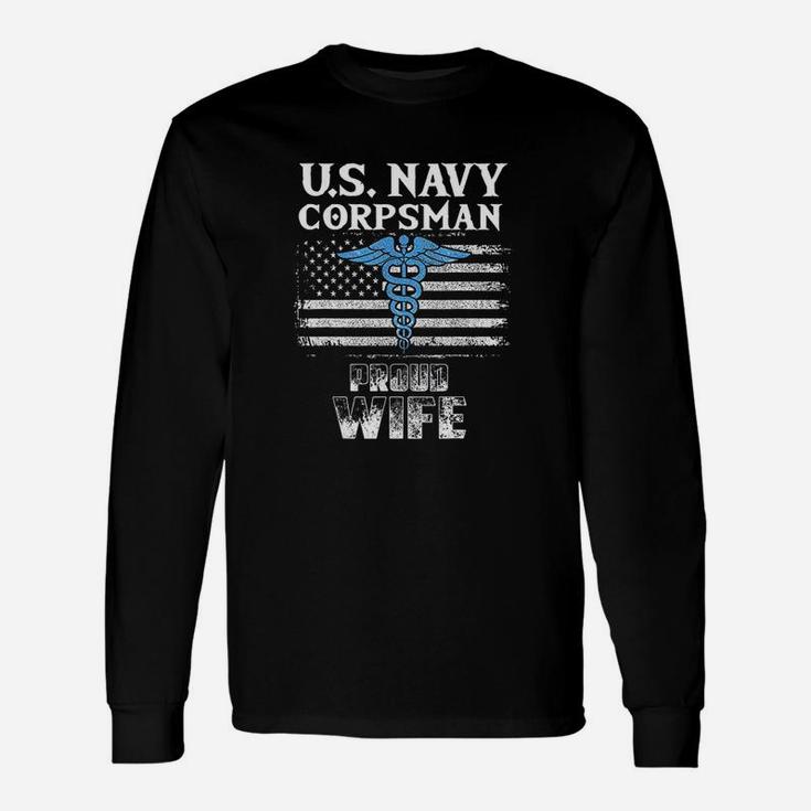 Us Navy Corpsman Proud Wife Long Sleeve T-Shirt