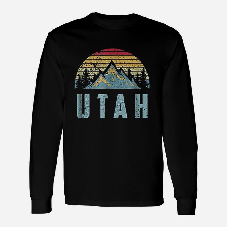 Utah Retro Vintage Mountains Long Sleeve T-Shirt