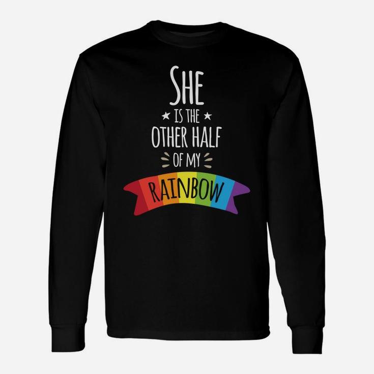 Valentines Day For Lesbian Girlfriend Wife My Rainbow Long Sleeve T-Shirt