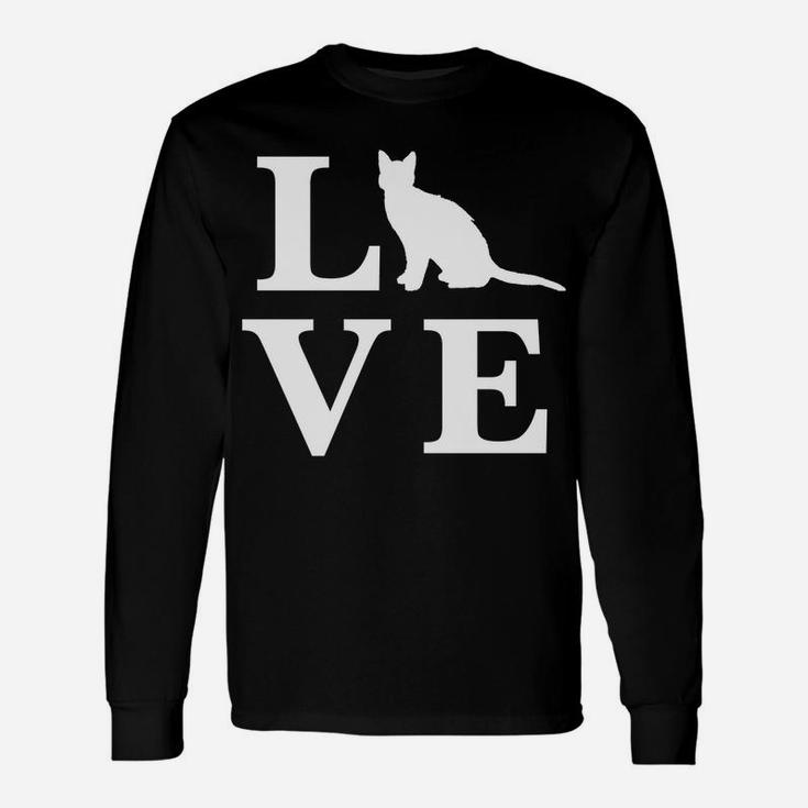 Valentines Day I Love Cats Kitty Cat Lover Long Sleeve T-Shirt