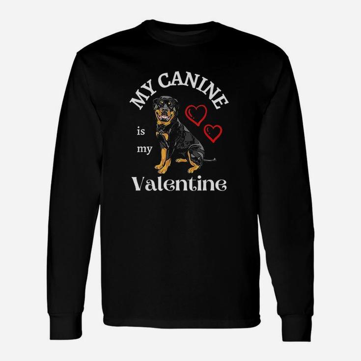Valentines Day Rottie Rottweiler Dog Long Sleeve T-Shirt