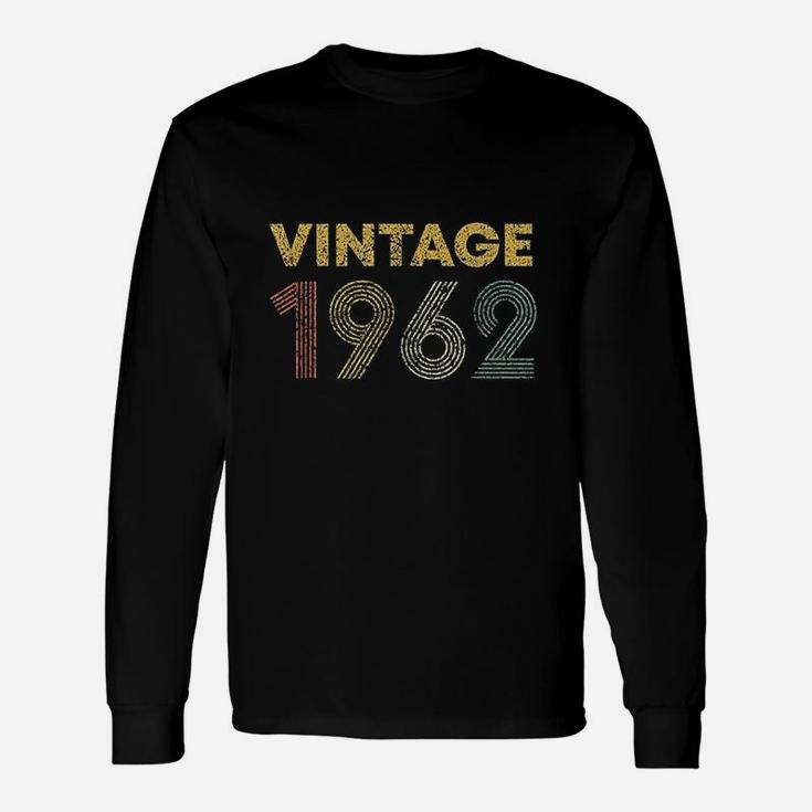 Vintage 1962 60th Birthday Retro 60 Years Old Long Sleeve T-Shirt