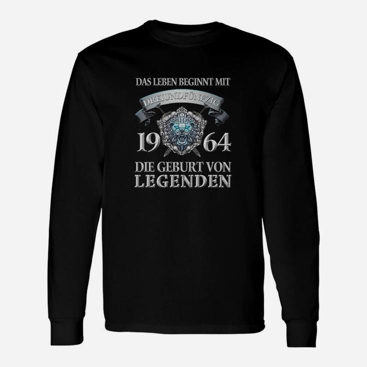 Vintage 1964 Geburtsjahr Legenden Langarmshirts, Retro Motiv Tee