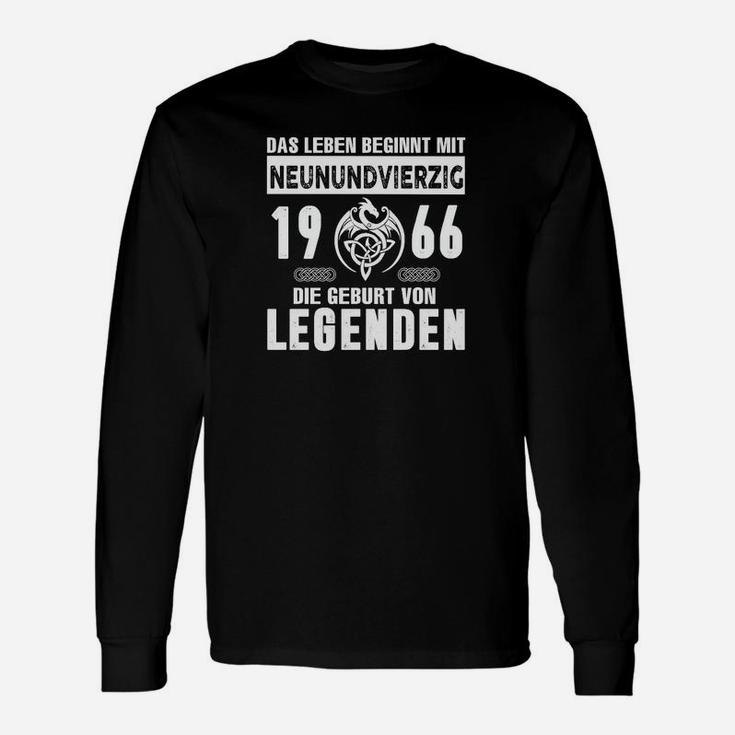 Vintage 1966 Legendäres Geburtsjahr Langarmshirts, Leben Ab 49 Jahre