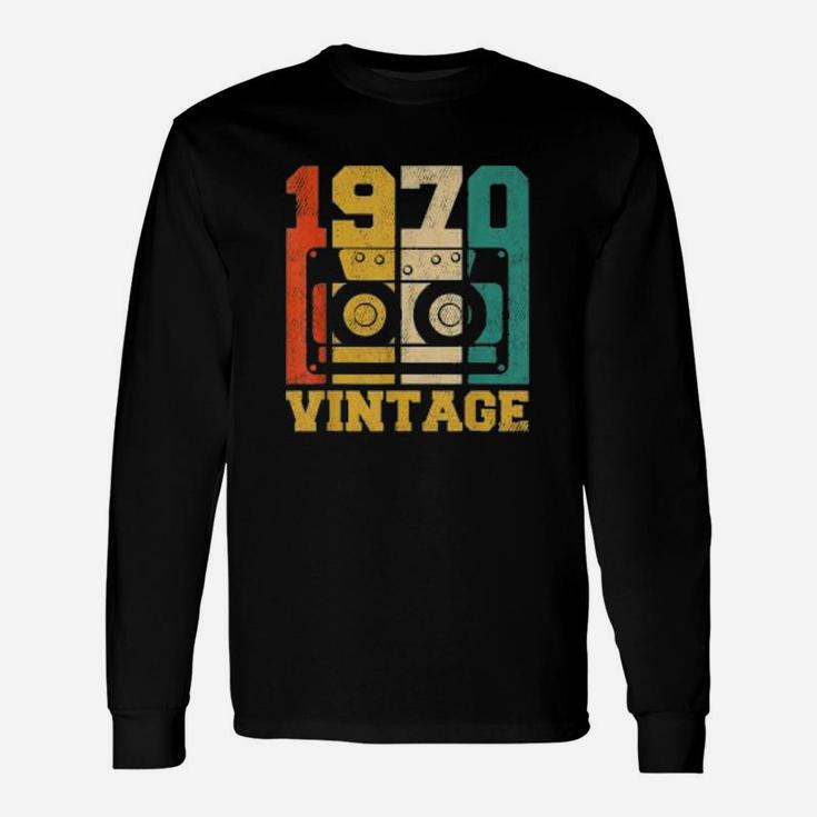 Vintage 1970 Retro Cassette Long Sleeve T-Shirt