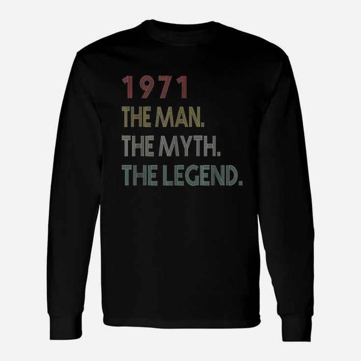 Vintage 1971 Man Myth Legend Birthday For 51 Years Old Long Sleeve T-Shirt