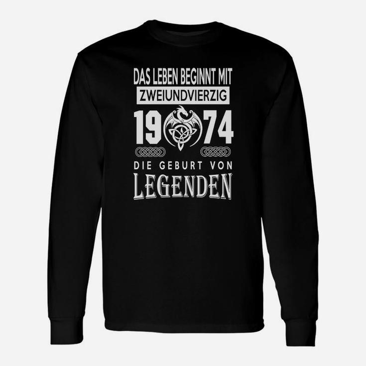 Vintage 1974 Geburtsjahr Legendäres Langarmshirts, Retro Design