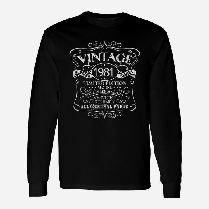 Vintage 1981 Birthday Idea Long Sleeve T-Shirt