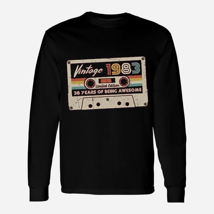 Vintage 1983 Retro Cassette Made In 1983 Long Sleeve T-Shirt
