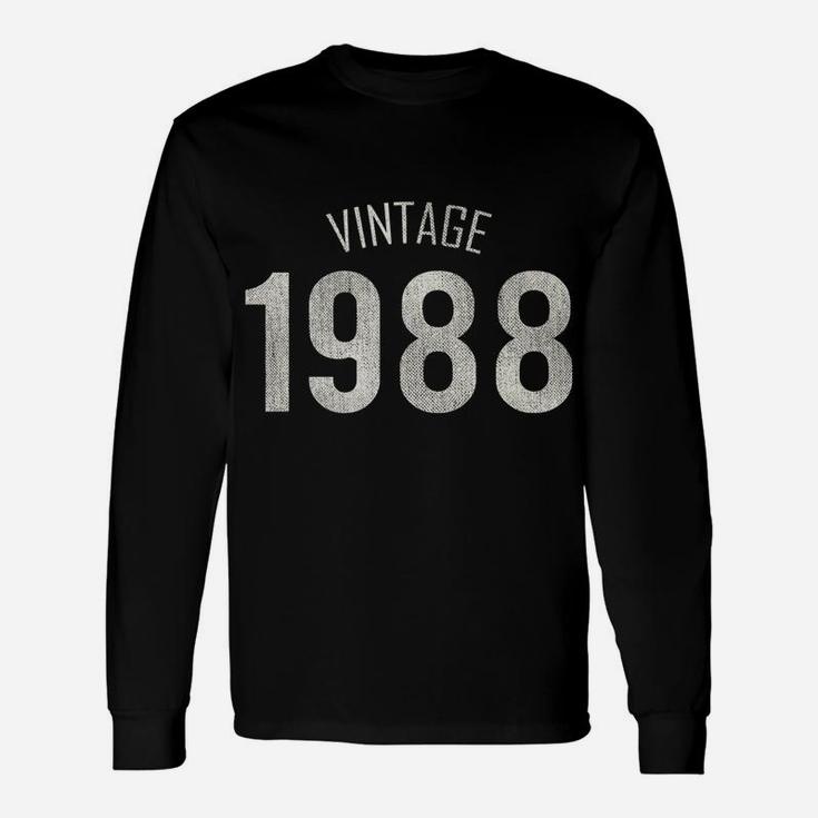 Vintage 1988 34th Birthday 34 Yrs Years Old Long Sleeve T-Shirt