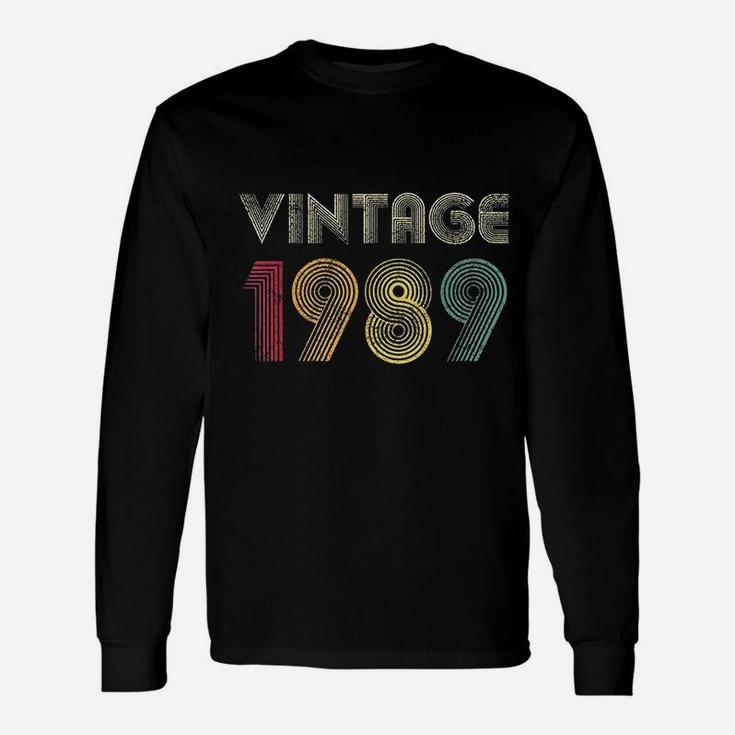 Vintage 1989 33rd Birthday Retro 33 Years Old Long Sleeve T-Shirt