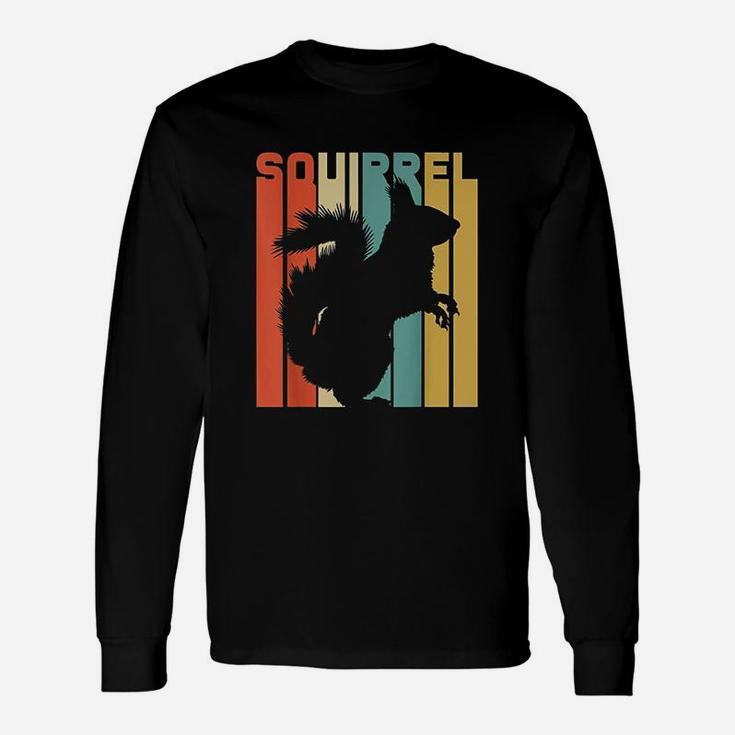 Vintage Animal Earth Day Retro Squirrel Long Sleeve T-Shirt