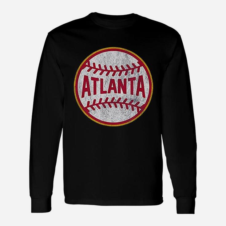 Vintage Atlanta Baseball Long Sleeve T-Shirt