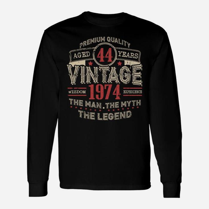 Vintage Awesome Legends Born In 1974 Aged 48th Yrs Years Old Long Sleeve T-Shirt
