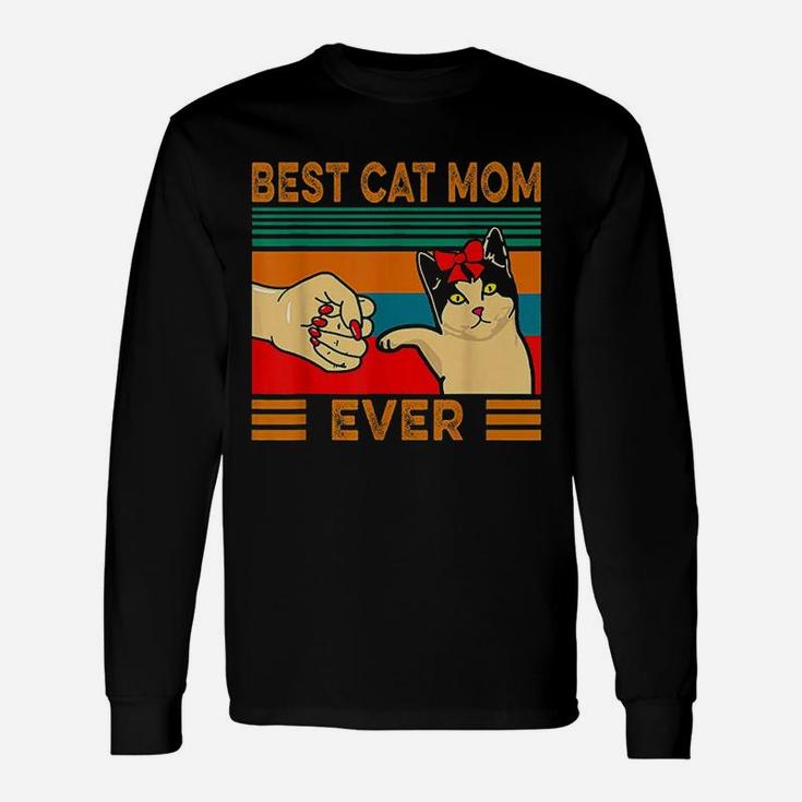 Vintage Best Cat Mom Ever Great Long Sleeve T-Shirt