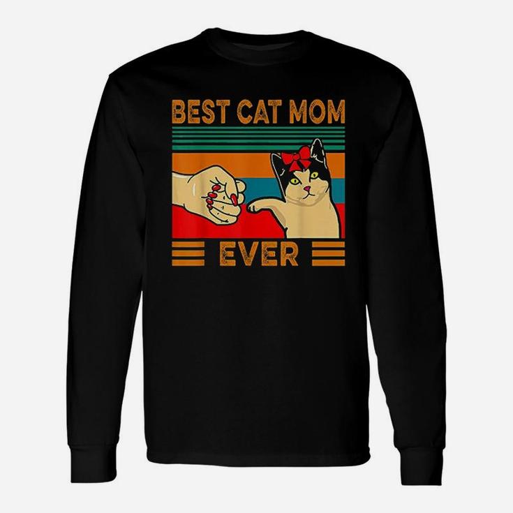 Vintage Best Cat Mom Ever Best Long Sleeve T-Shirt
