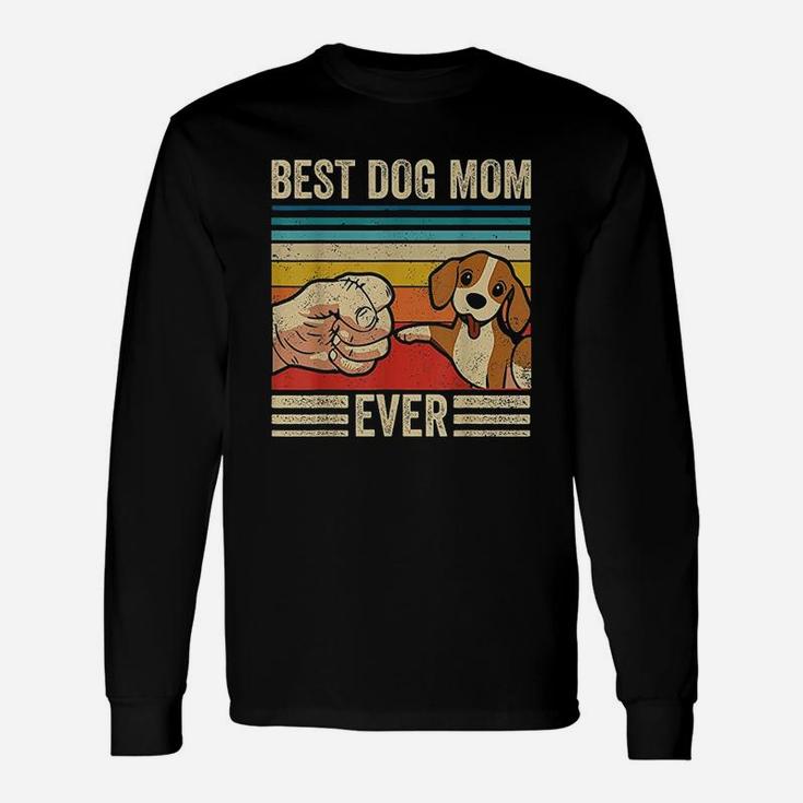 Vintage Best Dog Mom Ever Unique Long Sleeve T-Shirt