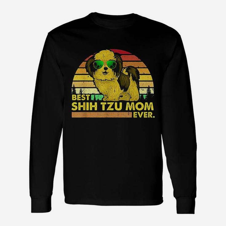 Vintage Best Shih Tzu Mom Ever Dog Long Sleeve T-Shirt