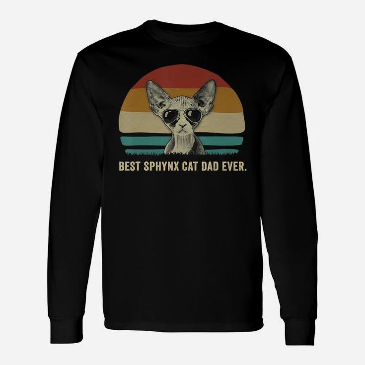 Vintage Best Sphynx Cat Dad Ever Shirts T-shirt Long Sleeve T-Shirt