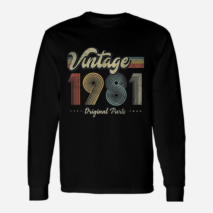 Vintage Birthday Original Part 1981 40th Long Sleeve T-Shirt