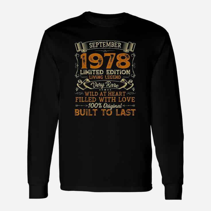 Vintage Birthday September 1978 Long Sleeve T-Shirt