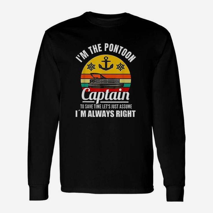 Vintage Boat Captain I Am Always Right Long Sleeve T-Shirt
