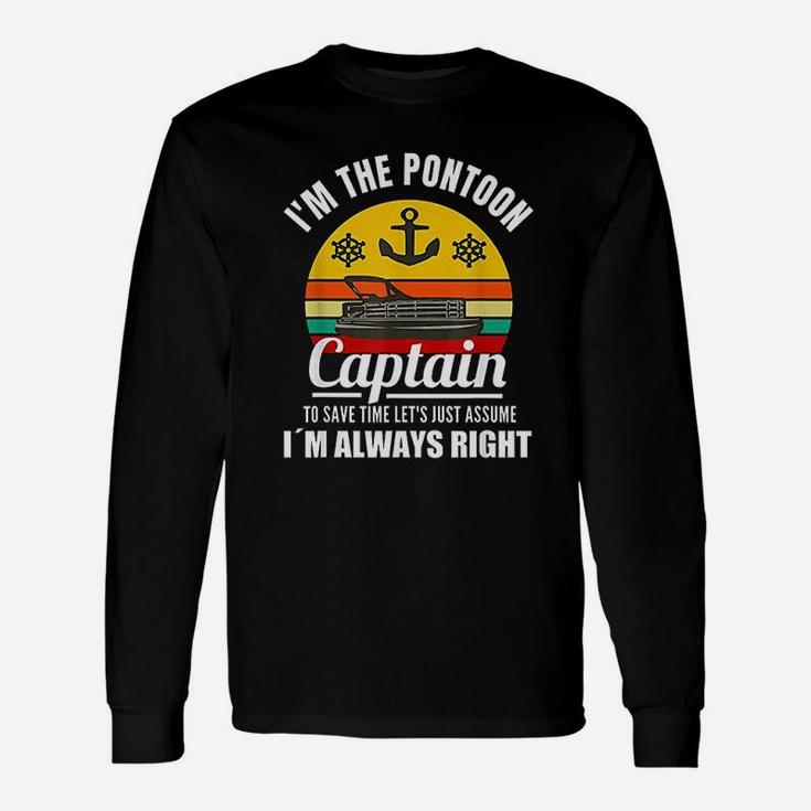 Vintage Boat Captain I Am Always Right Long Sleeve T-Shirt