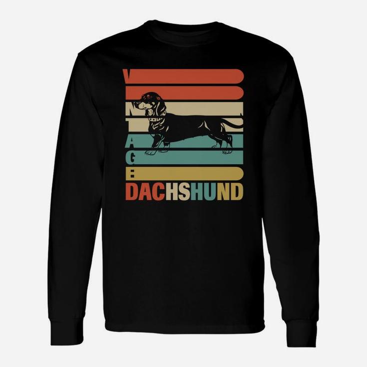 Vintage Dachshund Dog Shirts For Who Love Dachshund Long Sleeve T-Shirt
