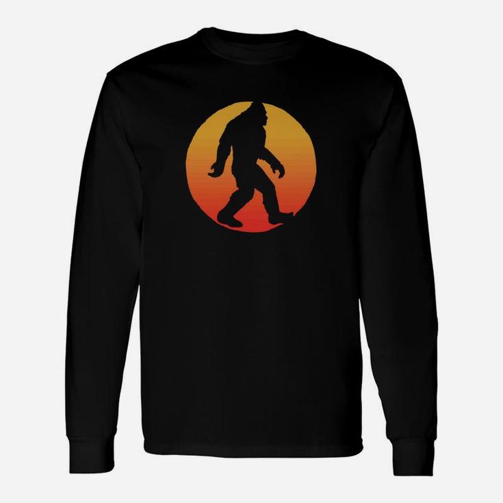 Vintage Eighties Surf Sunset Bigfoot Sasquatch Shirt Long Sleeve T-Shirt