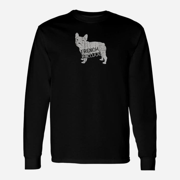 Vintage French Bulldog Dog Lover Shirt Long Sleeve T-Shirt