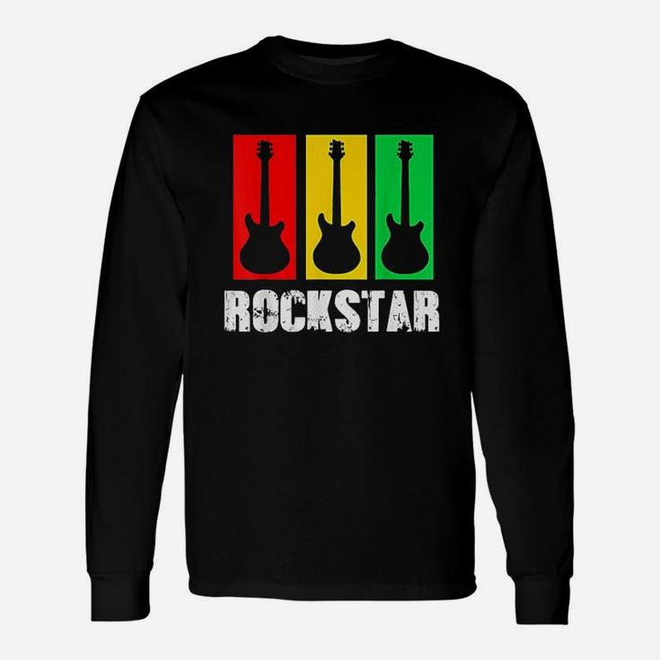 Vintage Guitar Rock And Roll Guitar Long Sleeve T-Shirt
