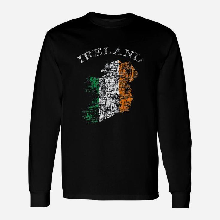 Vintage Ireland Irish Flag Long Sleeve T-Shirt