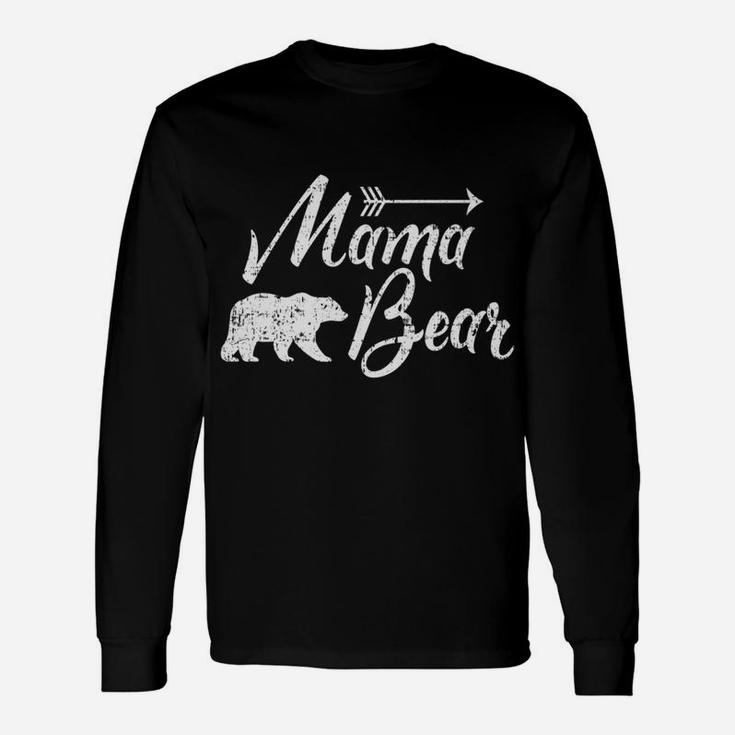 Vintage Mama Bear Cute Camping For Women Long Sleeve T-Shirt