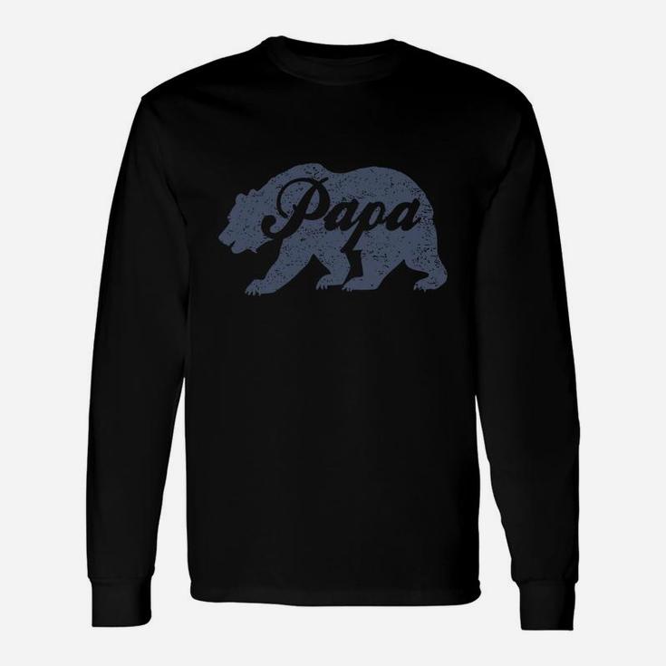 Vintage Papa Bear Father's Day Long Sleeve T-Shirt
