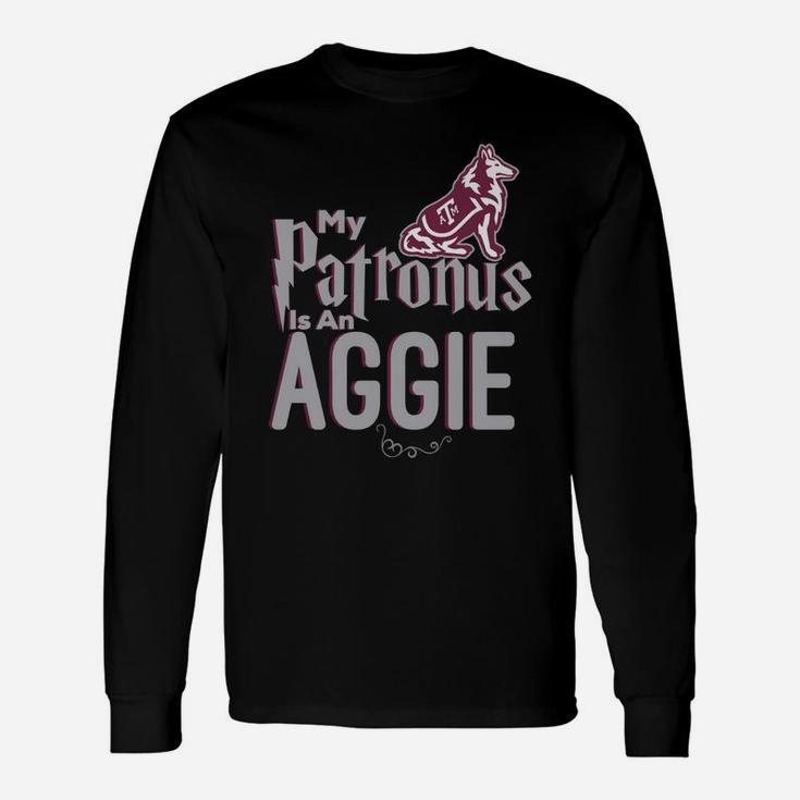 Vintage Graphic My Patronus Is An Aggie Long Sleeve T-Shirt
