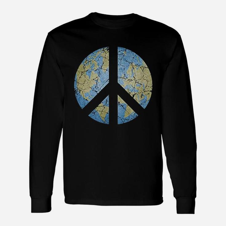 Vintage Peace On Earth World Peace Long Sleeve T-Shirt