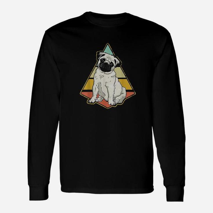 Vintage Pug Dog Retro Distressed Pug Lover Long Sleeve T-Shirt