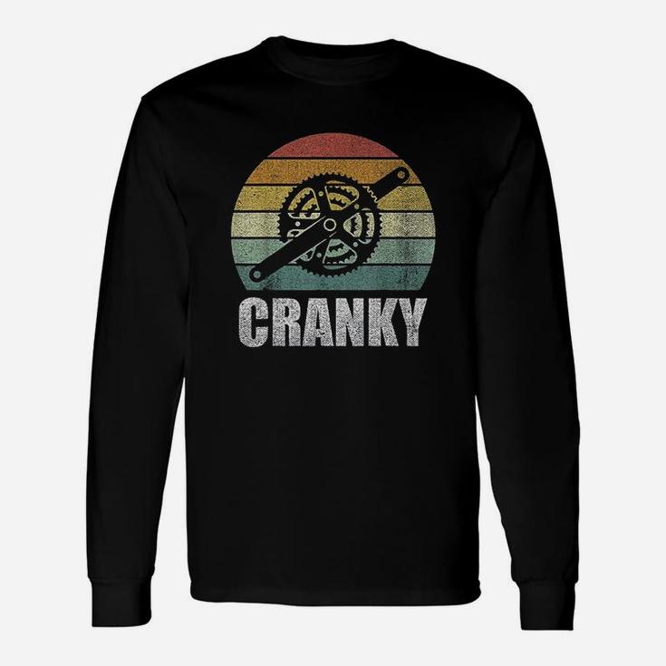 Vintage Retro Bicycle Cranky For Cycling Lovers Cranky Long Sleeve T-Shirt