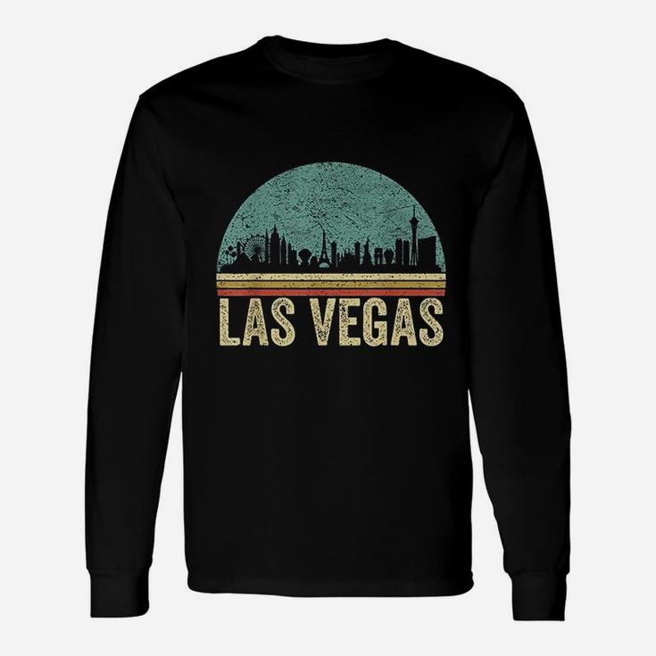 Vintage Retro Las Vegas Souvenir Skyline Las Vegas Long Sleeve T-Shirt