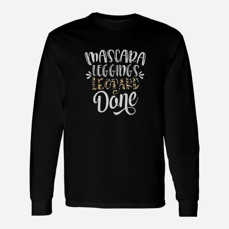 Vintage Graphic For Women Retro Letter With Quotes Mascara Leggings Leopard Done Long Sleeve T-Shirt