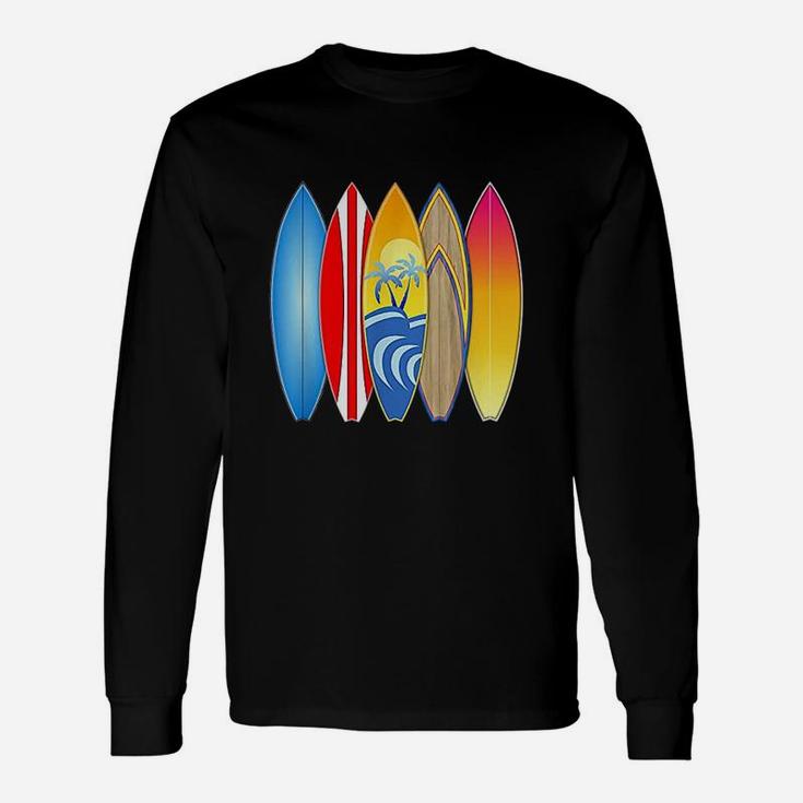 Vintage Retro Surfboards Surfing Long Sleeve T-Shirt