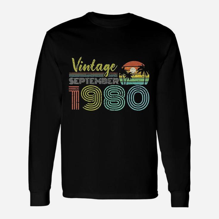 Vintage September 1980 41stears Old Birthday Long Sleeve T-Shirt