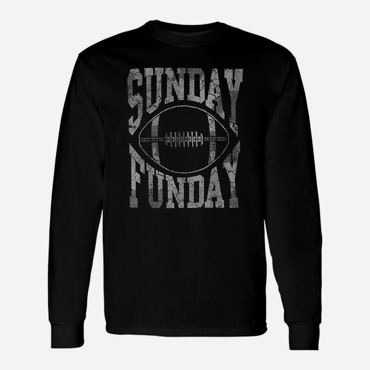 Vintage Silver Sunday Funday Football Long Sleeve T-Shirt