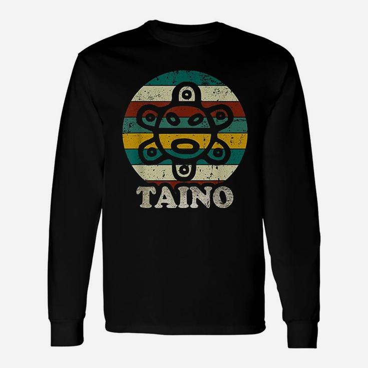 Vintage Sun Distressed Taino Sun Symbol Taino Long Sleeve T-Shirt