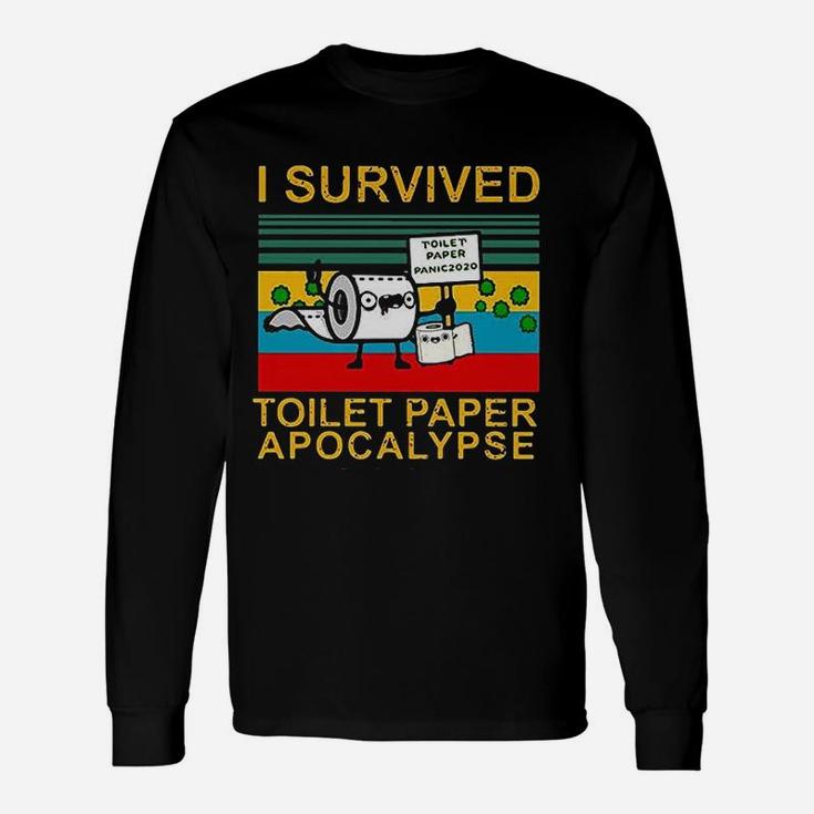 Vintage I Survived Toilet Paper Long Sleeve T-Shirt