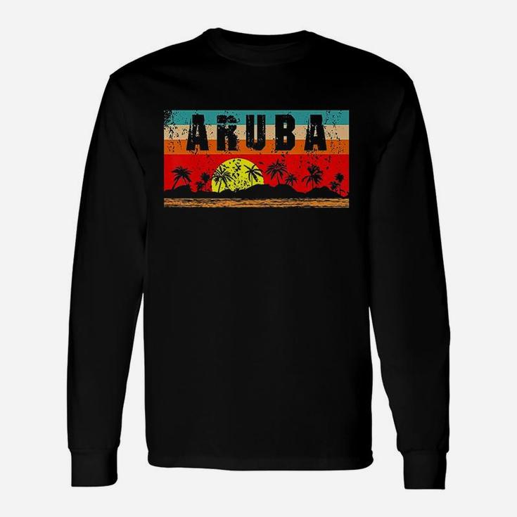 Vintage Tropical Aruba Long Sleeve T-Shirt