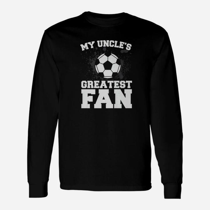 Vintage Graphic My Uncle Greatest Fan Soccer Long Sleeve T-Shirt
