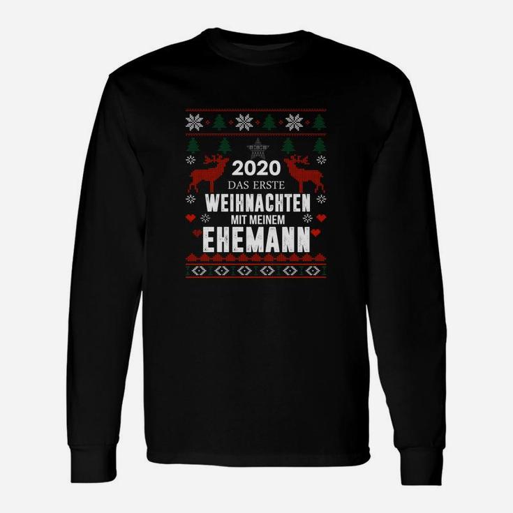 Weihnachts-Langarmshirts Herren, Erstes Weihnachten mit Ehemann 2020, Ugly Sweater Design