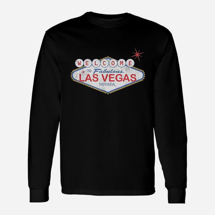 Welcome To Las Vegas Souvenir Sign Vacation Long Sleeve T-Shirt