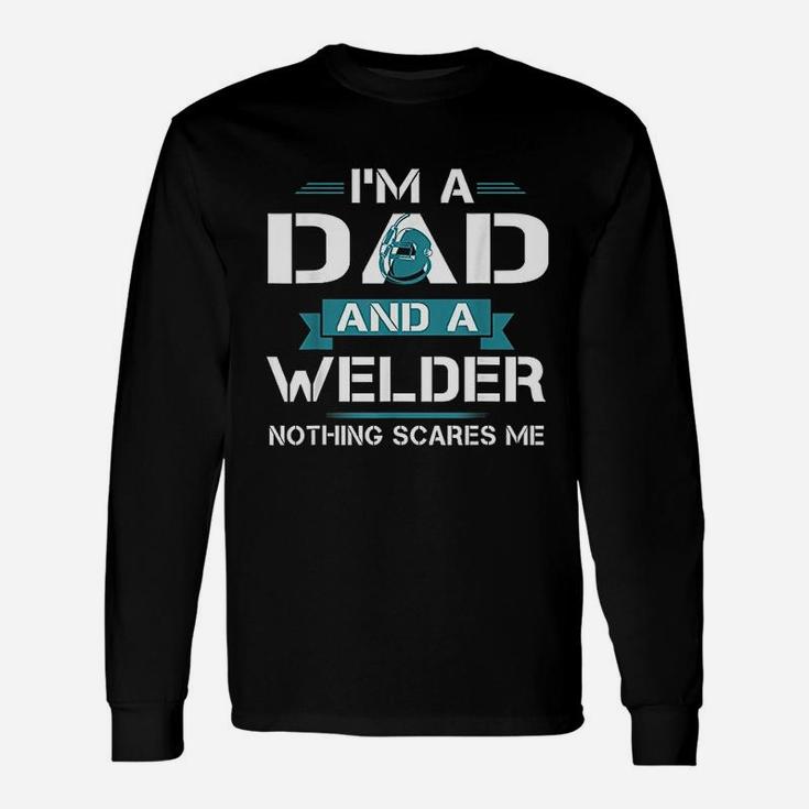 Welder American Flag Usa Patriotic Welder Dad Fathers Day Long Sleeve T-Shirt